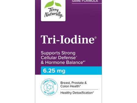 Terry Naturally Tri-Iodine 6.25mg 90ct **Free Shipping** Online Hot Sale