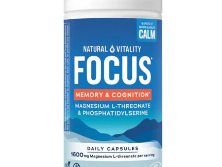 Natural Vitality Calm Focus with Magnesium L-Threonate Capsules 60ct Fashion