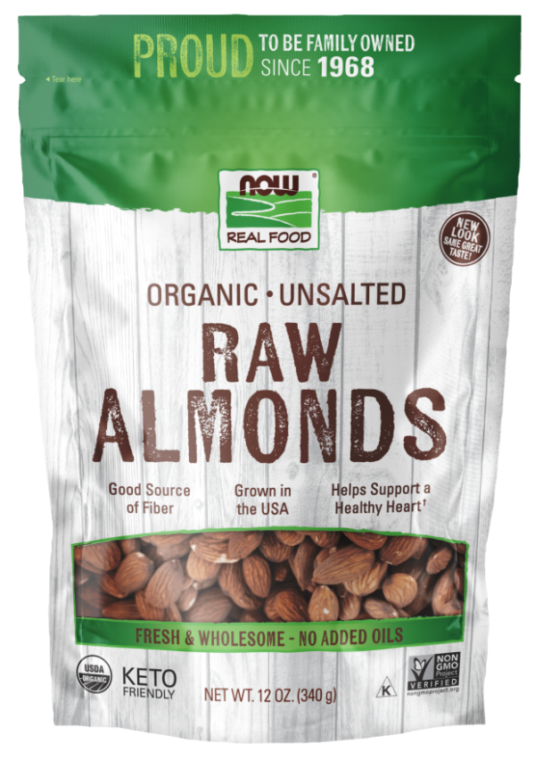 Now Almonds Whole Raw Organic 12oz Fashion