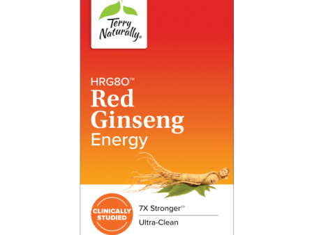 Terry Naturally (HRG80™) Red Ginseng Energy 30ct **Free Shipping** Online Sale