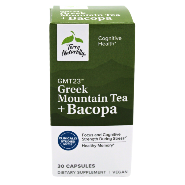 Terry Naturally GMT23™ Greek Mountain Tea + Bacopa 30ct **Free Shipping** Online now