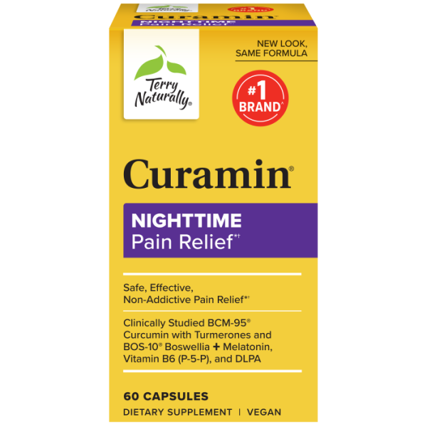 Terry Naturally Curamin® Pain Relief Nighttime Capsules 60ct **Free Shipping** Hot on Sale