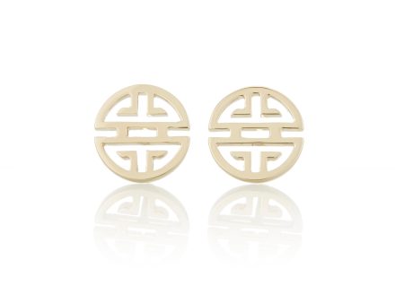 Gold Shou Stud Earrings Online Hot Sale