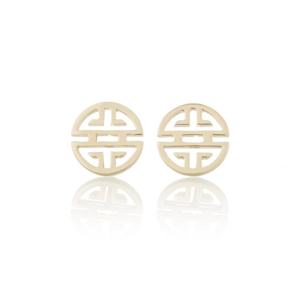 Gold Shou Stud Earrings Online Hot Sale