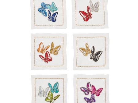 Butterfly Cocktail Napkins, Set of 6 Discount