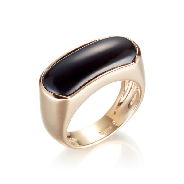 Black Jade Saddle Ring on Sale