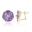 Pinwheel Earrings in Amethyst & Diamonds Online Sale