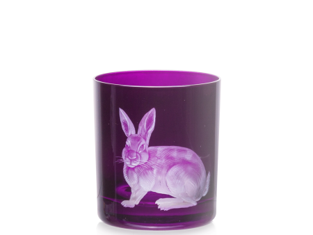 Barnyard Double Old-Fashioned Glass, Purple Rabbit Cheap