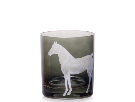 Barnyard Double Old-Fashioned Glass, Smoke Horse Online now