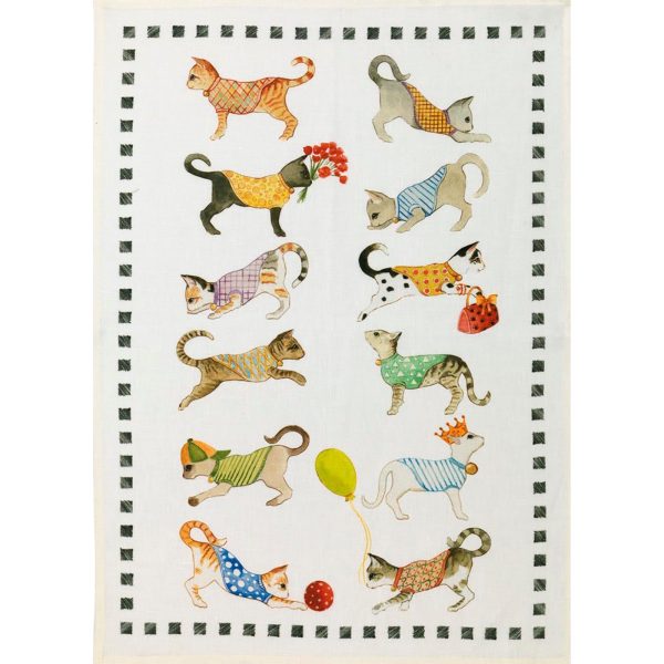 Cat Besties Tea Towel For Discount