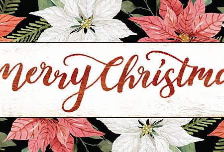 CIN3322A - Merry Christmas Poinsettias - 36x12 Discount