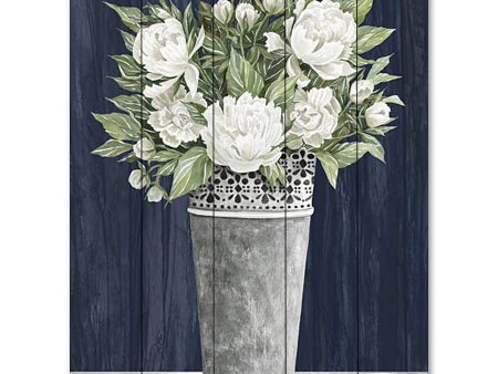 CIN2275PAL - Punched Tin White Floral - 12x16 For Cheap