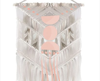 FEN648 - Pink Bohemian Macrame - 12x16 Online now